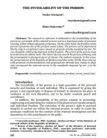 The Inviolability of the Person